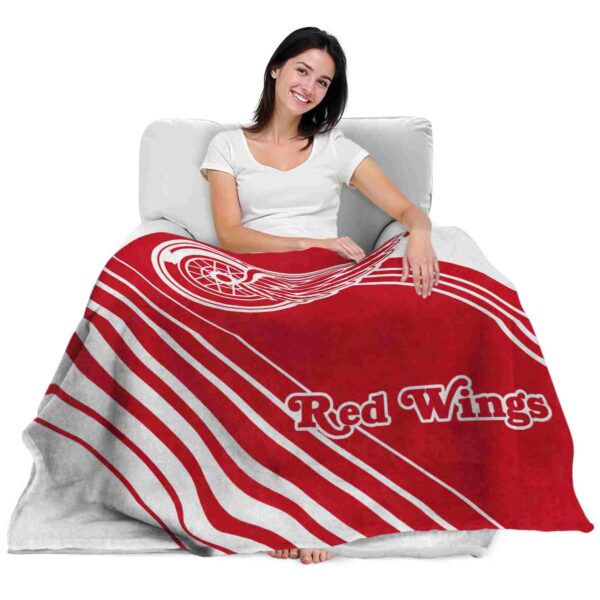 detroit red wings diagonal stripes red blanket latest model