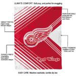 detroit red wings diagonal stripes red blanket new arrival