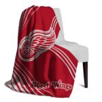 detroit red wings diagonal stripes red blanket top rated
