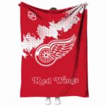 detroit red wings grunge texture red blanket best selling