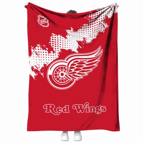 detroit red wings grunge texture red blanket best selling