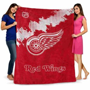 detroit red wings grunge texture red blanket fashion forward