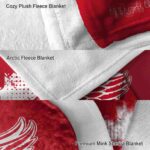 detroit red wings grunge texture red blanket best selling