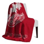 detroit red wings grunge texture red blanket best selling