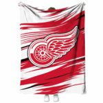 detroit red wings paint streaks red white blanket best selling