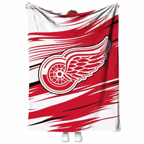 detroit red wings paint streaks red white blanket best selling