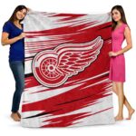 detroit red wings paint streaks red white blanket best selling