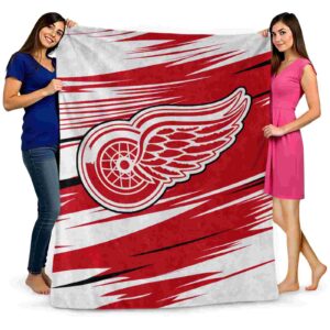 detroit red wings paint streaks red white blanket fashion forward