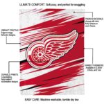 detroit red wings paint streaks red white blanket best selling