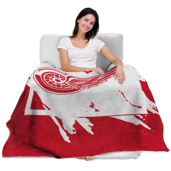 detroit red wings splatter effect red blanket latest model