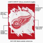 detroit red wings splatter effect red blanket new arrival