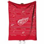 detroit red wings striped pattern red blanket best selling