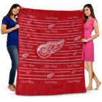 detroit red wings striped pattern red blanket best selling