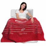 detroit red wings striped pattern red blanket best selling
