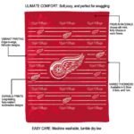 detroit red wings striped pattern red blanket best selling