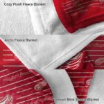 detroit red wings striped pattern red blanket best selling