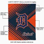 detroit tigers diagonal stripes navy blanket new arrival