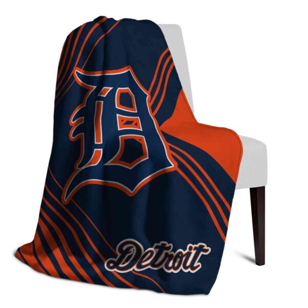 detroit tigers diagonal stripes navy blanket top rated