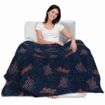 detroit tigers diehard fans navy blanket latest model