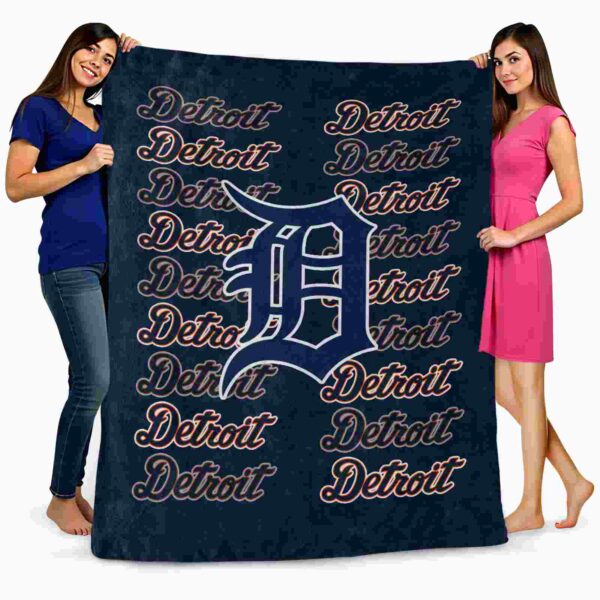 detroit tigers fan pride navy blanket fashion forward