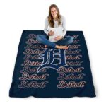 detroit tigers fan pride navy blanket high quality