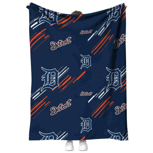 detroit tigers fan spirit navy blanket best selling