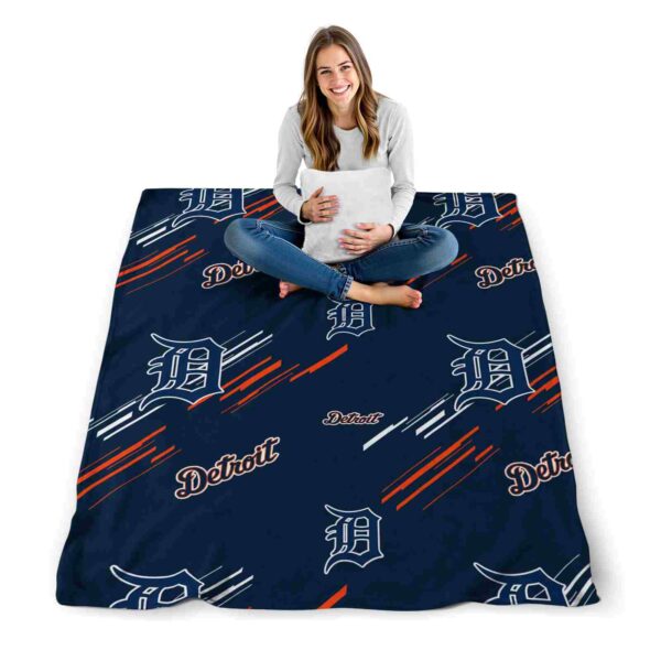 detroit tigers fan spirit navy blanket high quality