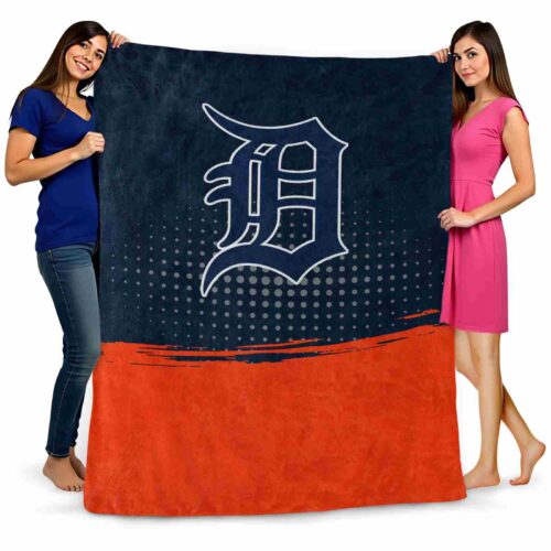 detroit tigers gradient dots navy blanket fashion forward