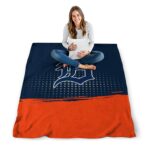 detroit tigers gradient dots navy blanket high quality