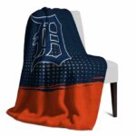 detroit tigers gradient dots navy blanket top rated
