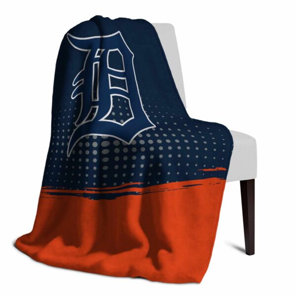 detroit tigers gradient dots navy blanket top rated
