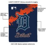 detroit tigers grunge texture navy blanket new arrival