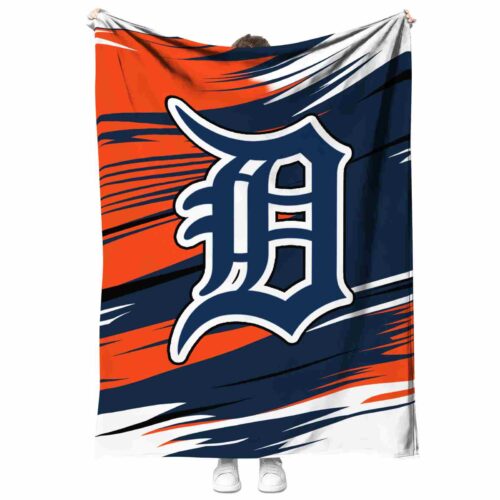 detroit tigers paint streaks navy white blanket best selling