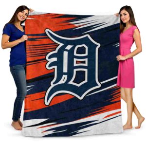 detroit tigers paint streaks navy white blanket fashion forward