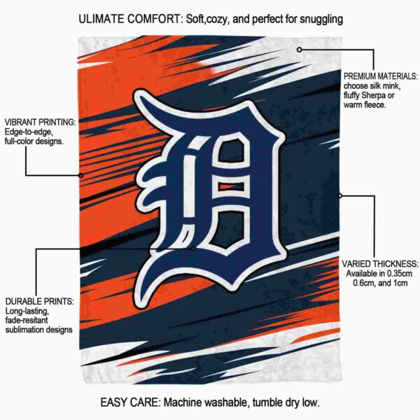 detroit tigers paint streaks navy white blanket new arrival