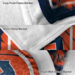 detroit tigers splatter effect navy blanket premium grade