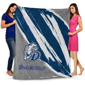 drake bulldogs brushstrokes blue white blanket fashion forward
