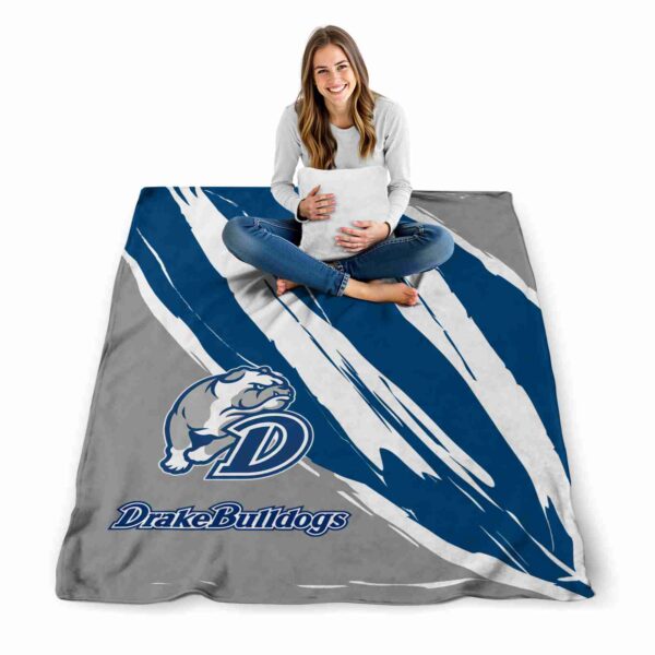 drake bulldogs brushstrokes blue white blanket high quality