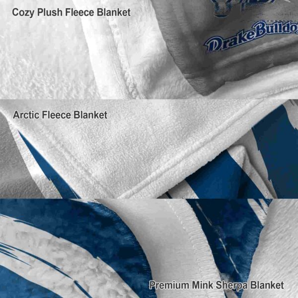 drake bulldogs brushstrokes blue white blanket premium grade
