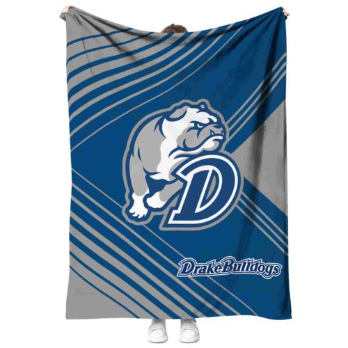 drake bulldogs diagonal stripes blue blanket best selling