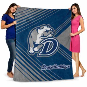 drake bulldogs diagonal stripes blue blanket fashion forward
