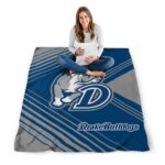 drake bulldogs diagonal stripes blue blanket high quality