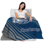 drake bulldogs diagonal stripes blue blanket latest model