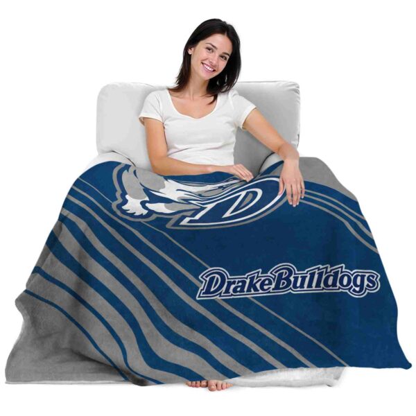 drake bulldogs diagonal stripes blue blanket latest model