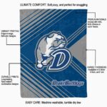 drake bulldogs diagonal stripes blue blanket new arrival
