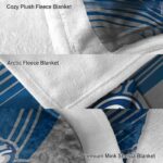 drake bulldogs diagonal stripes blue blanket premium grade