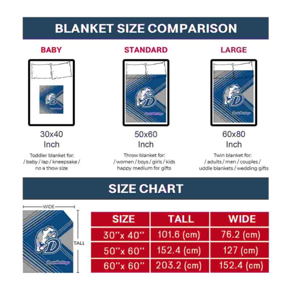 drake bulldogs diagonal stripes blue blanket trendy