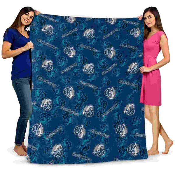 drake bulldogs diehard fans blue blanket fashion forward
