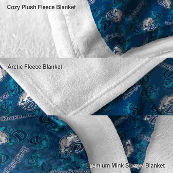 drake bulldogs diehard fans blue blanket premium grade