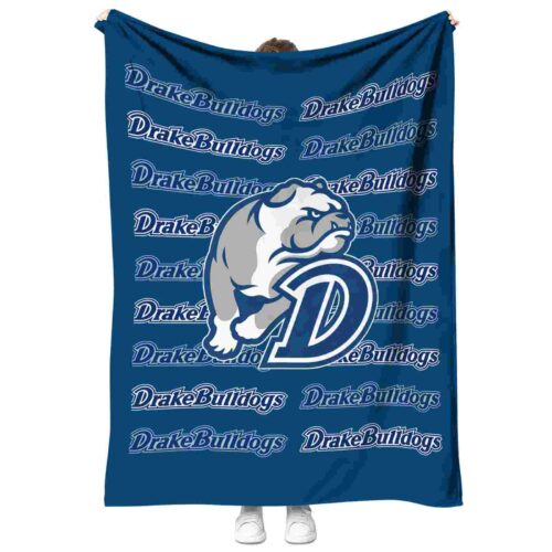 drake bulldogs fan pride blue blanket best selling